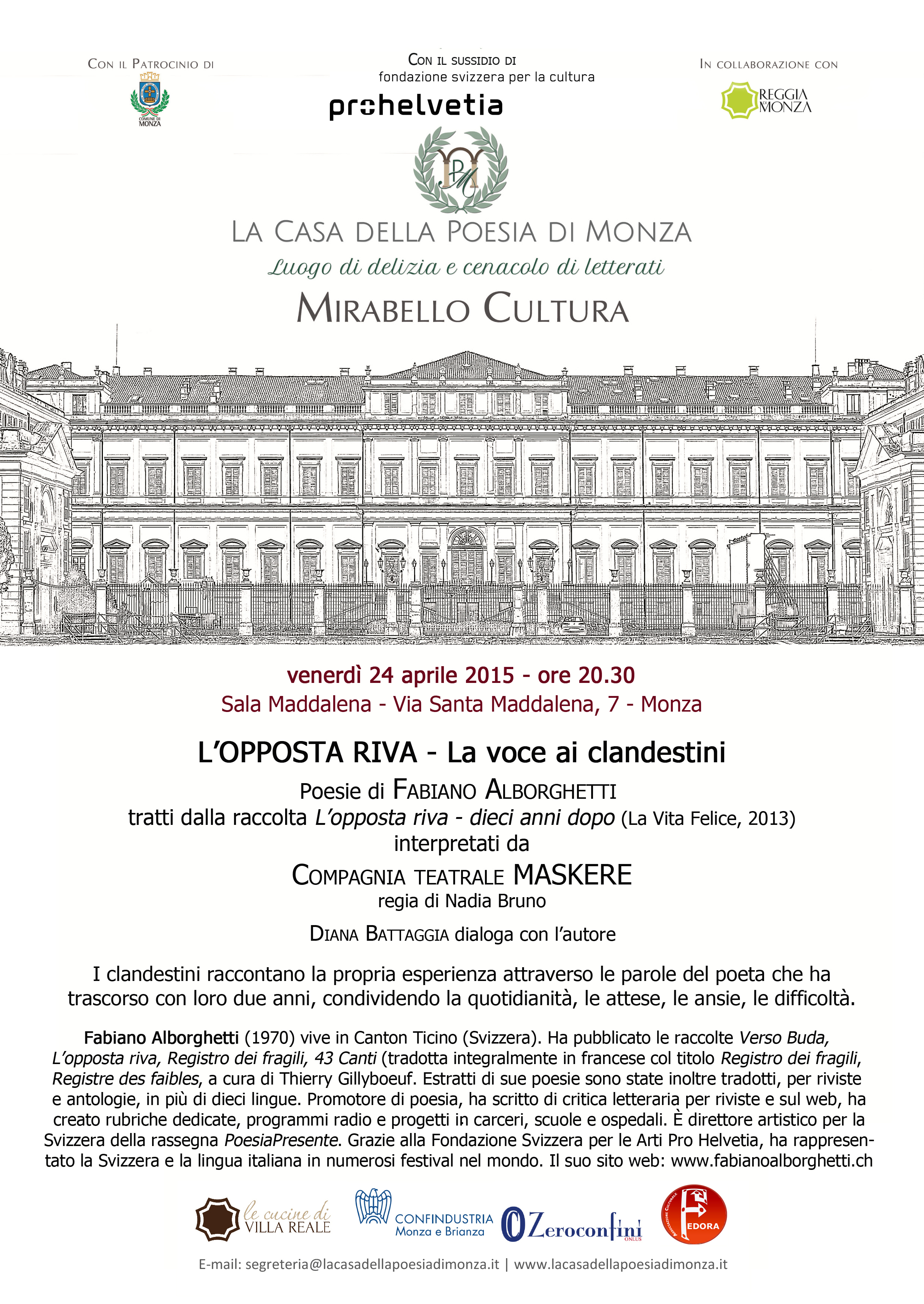 MIRABELLO CULTURA - Lopposta-riva-24-4-15-Monza-Locandina