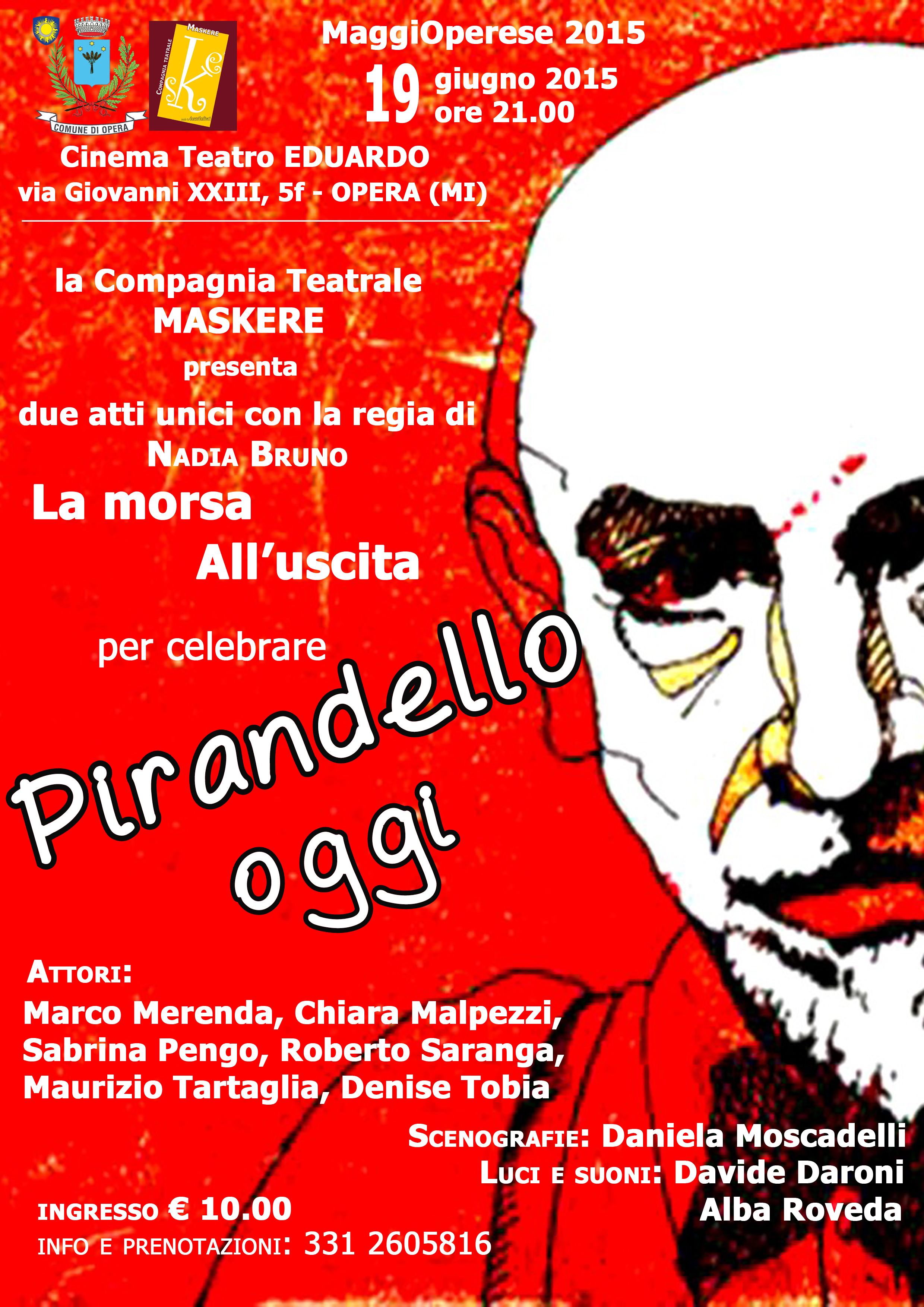 Pirandello oggi 19 6 15 Opera Locandina
