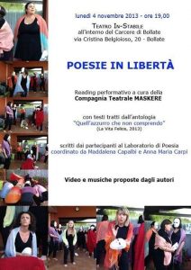 Poesie in libertà carcere Bollate 4 11 13 Bollate Locandina