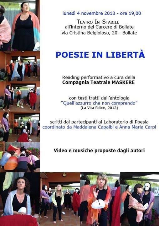 Poesie in libertà carcere Bollate 4 11 13 Bollate Locandina