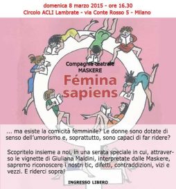 Femina Sapiens 8 3 15 Milano Locandina