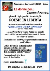Poesie in libertà - Opera 13.6.13 - Locandina