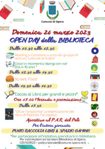 Open Day - lettura poesie @ Opera - Polifunzionale