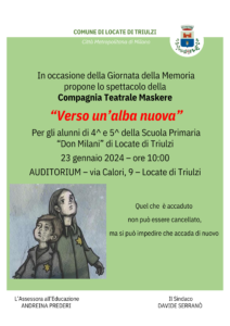 Verso un'alba nuova @ Locate T. - Auditorium